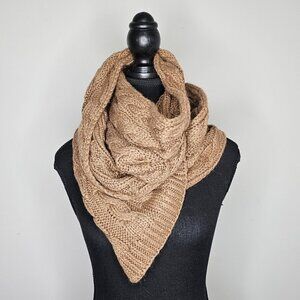 Women's Camel/Brown Knit Chunky Cable Scarf by Old Navy, One Size, NEW